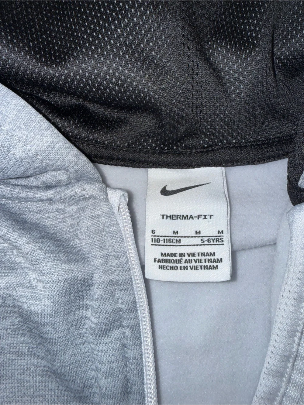 Nike Grey and Black Full‑Zip Bomber Jacket